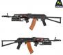 AK 600A Carbine AEG Full Wood & Metal with Grenade Launcher by Double Bell